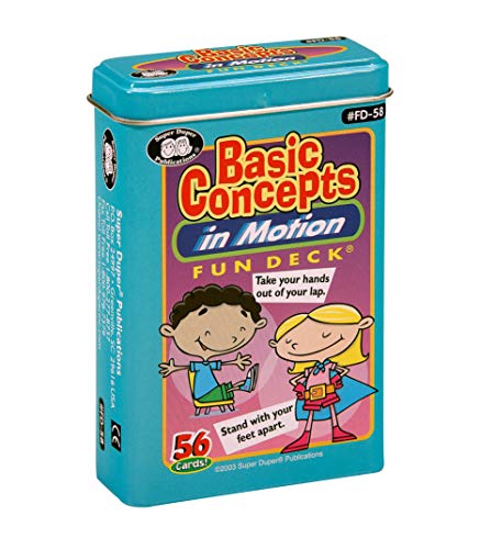 Super Duper Publications Basic Concepts in Motion Fun Deck Flash Cards Educational Learning Resource for Children