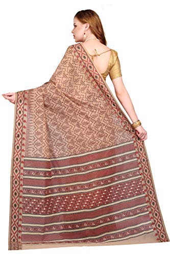 Image of RANI SAAHIBA Women's Bhagalpuri Art Silk Saree With Blouse Piece
