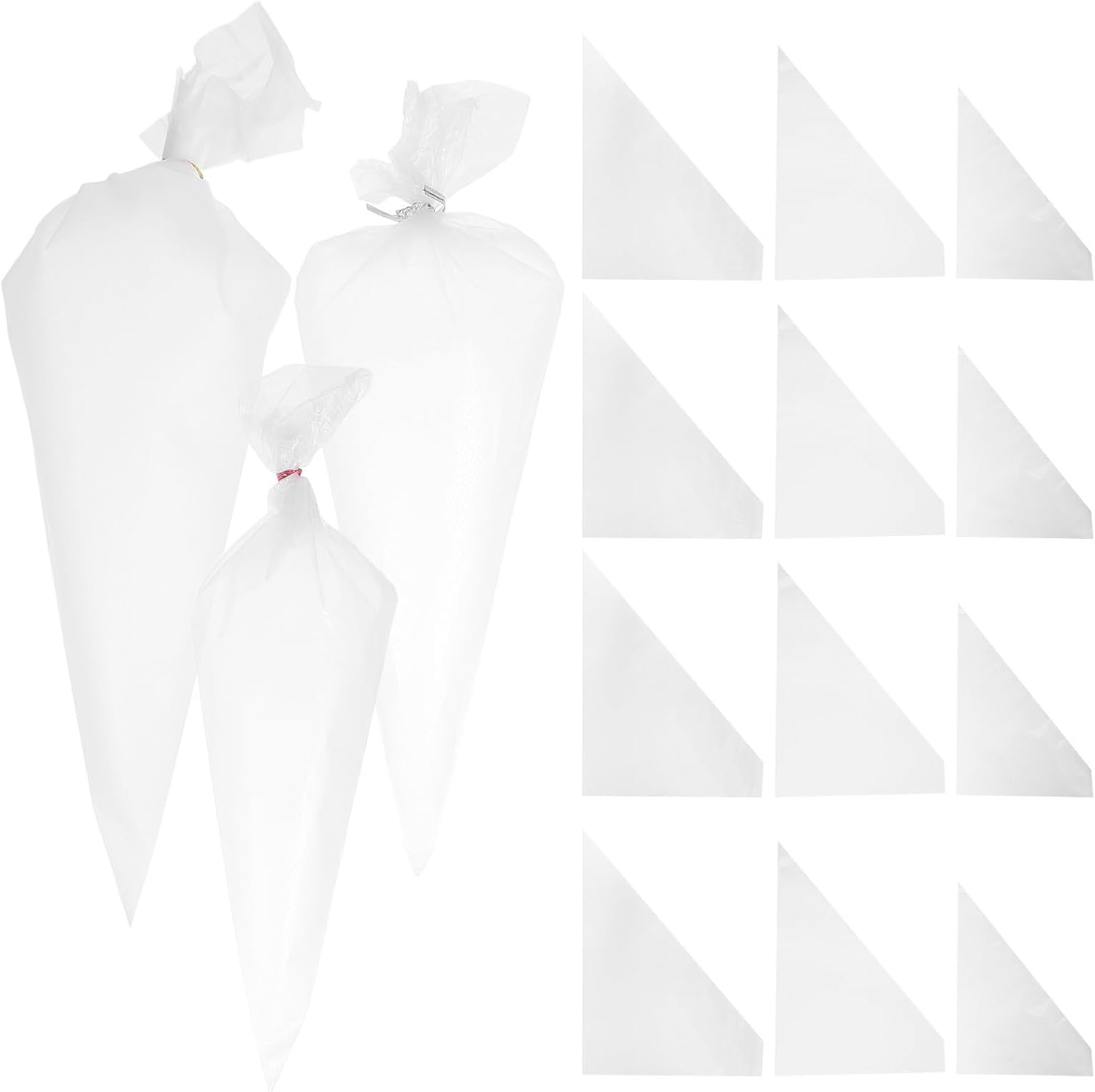300pcs Pastry Piping Bags for Frosting and Baking Triangular Plastic