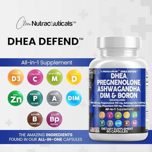 Clean Nutraceuticals DHEA SUPPLEMENT 200Mg Supplement Pregnenolone 100Mg thumb #6