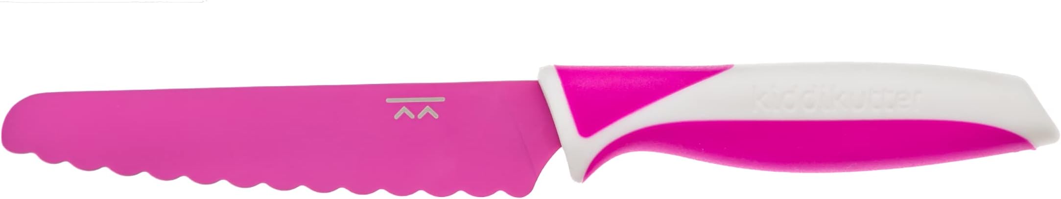 KiddiKutter Training Knife (Pink) - Lightweight Easy Grip Stainless Steel - Children's Safe Knife - BPA Free - Dishwasher Safe - 3yr+