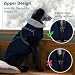 Queenmore Hunde Wintermantel Wasserdicht, Hundemantel mit Geschirr 3-Schicht Ausführung Reflektierend, Hundejacke Winter für Riesenrassen Labrador/Husky/Golden Retriever(Marineblau, 2XL)