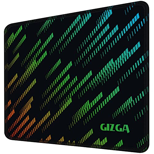 Image of GIZGA essentials Aircase 29Cm X 24Cm Gaming Mouse Pad, Laptop Desk Mat, Computer Mouse Pad with Smooth Mouse Control, Mercerized Surface, Antifray Stitched Embroidery Edges, Anti-Slip Rubber Base