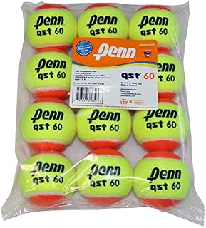 Penn QST 60 Tennis Balls - Youth Felt Orange Tennis Balls for Beginners