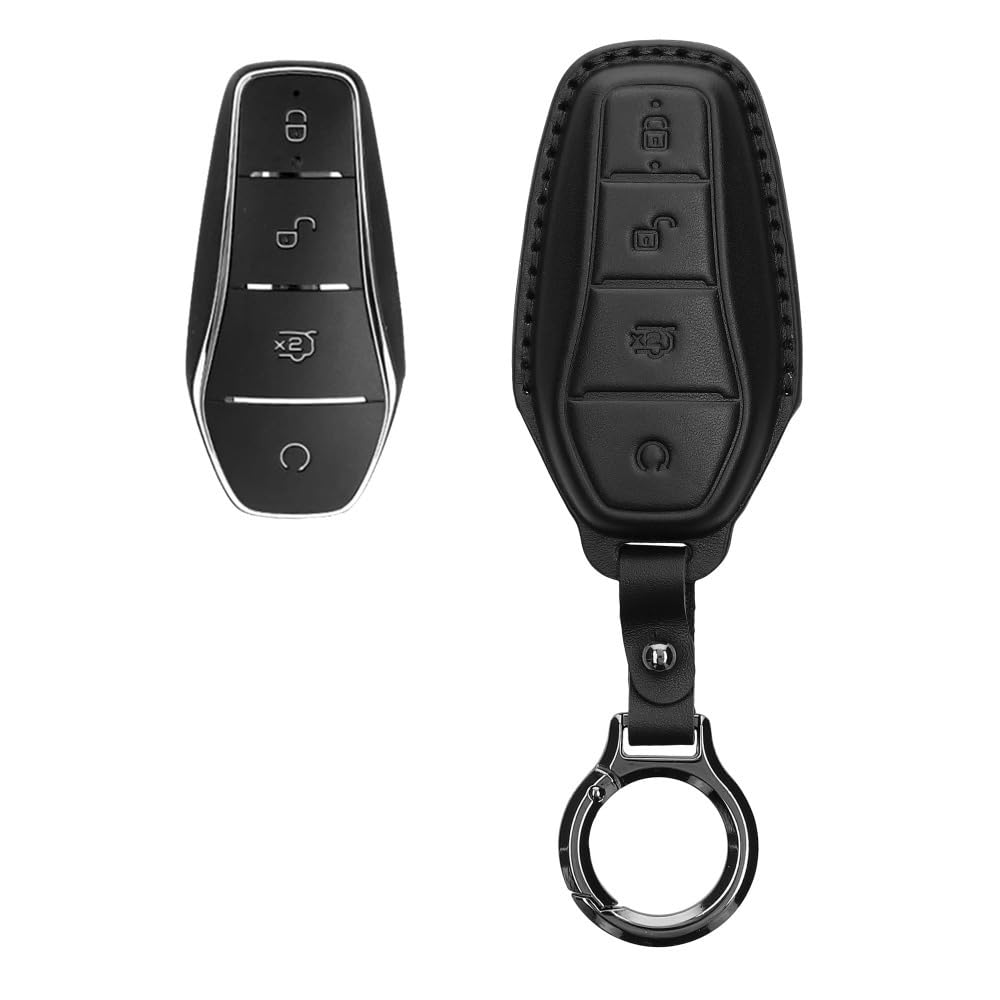 Mauxpiao B For Yd Atto 3 / Sealion/Han/Tang/Dolphin/Seal Leather Key Case, Car Key Cover, Key Protector Rewr/B/A