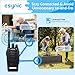 Imagen de eSynic 6PCS Walkie Talkies de Larga Distancia con Auriculares Walkie-Talkie Profesional 16 Canales 1500mAh con Cargador USB Soporta VOX para Sobrevivir en el Campo Ciclisimo