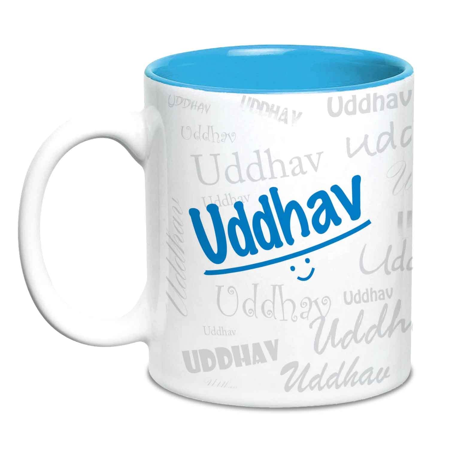 Hot Muggs Me Graffiti Mug - Uddhav Personalised Name Ceramic, 315ml, 1 Unit