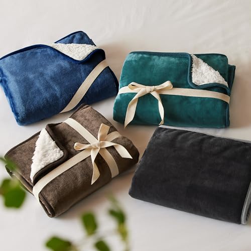 Image of Bedsure Waterproof Dog Blankets for Medium Dogs - Medium Cat Blanket Washable for Couch Protection, Sherpa Fleece Puppy Blanket, Soft Plush Reversible Throw Furniture Protector, 30 inchX40 inch, Coffee Brown