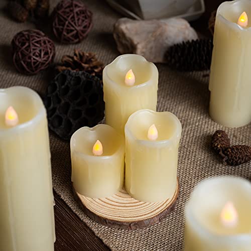 Velas de cera sintética para cenas románticas y decoración elegante en marfil 5