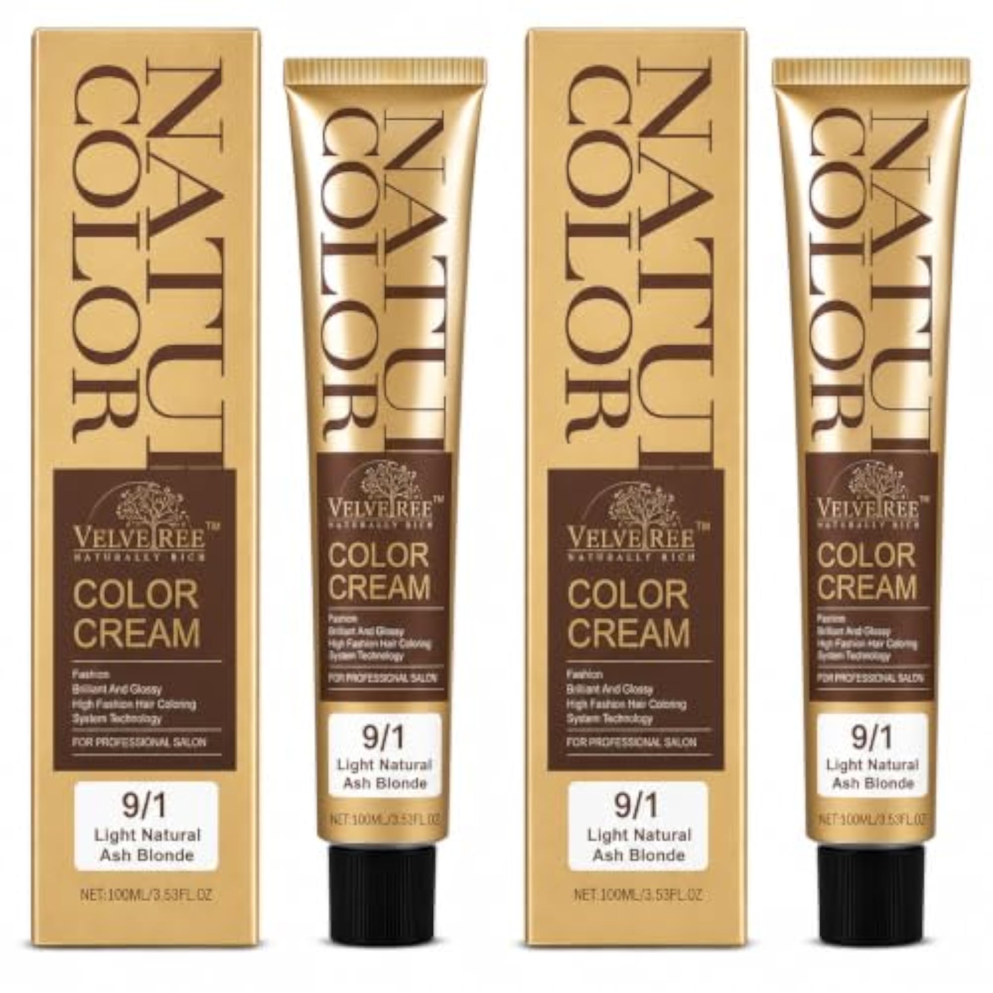 Light Natural Ash Blonde Hair Colour Cream for Men & Women