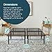 Linenspa Folding Metal Platform Bed Frame - No Box Spring Needed - Underbed Storage - Simple Tool Free Assembly - Mattress Foundation - 14