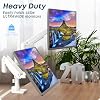 PUTORSEN 17-49 inch Premium Heavy Duty Dual Monitor Arm for Ultrawide Screens up to 44lbs, Vertically Stacked Monitor Desk Mount, Fully Adjustable, VESA 75/100, White #2