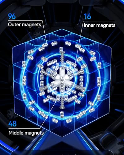 Image of GAN 460 4x4 V2 Magnetic Speed Cube | UV Coated Glossy Finish & Dual Track Mechanism | 160 Magnets, Thicker Outer Layers & Anti-Pop System Professional Puzzle