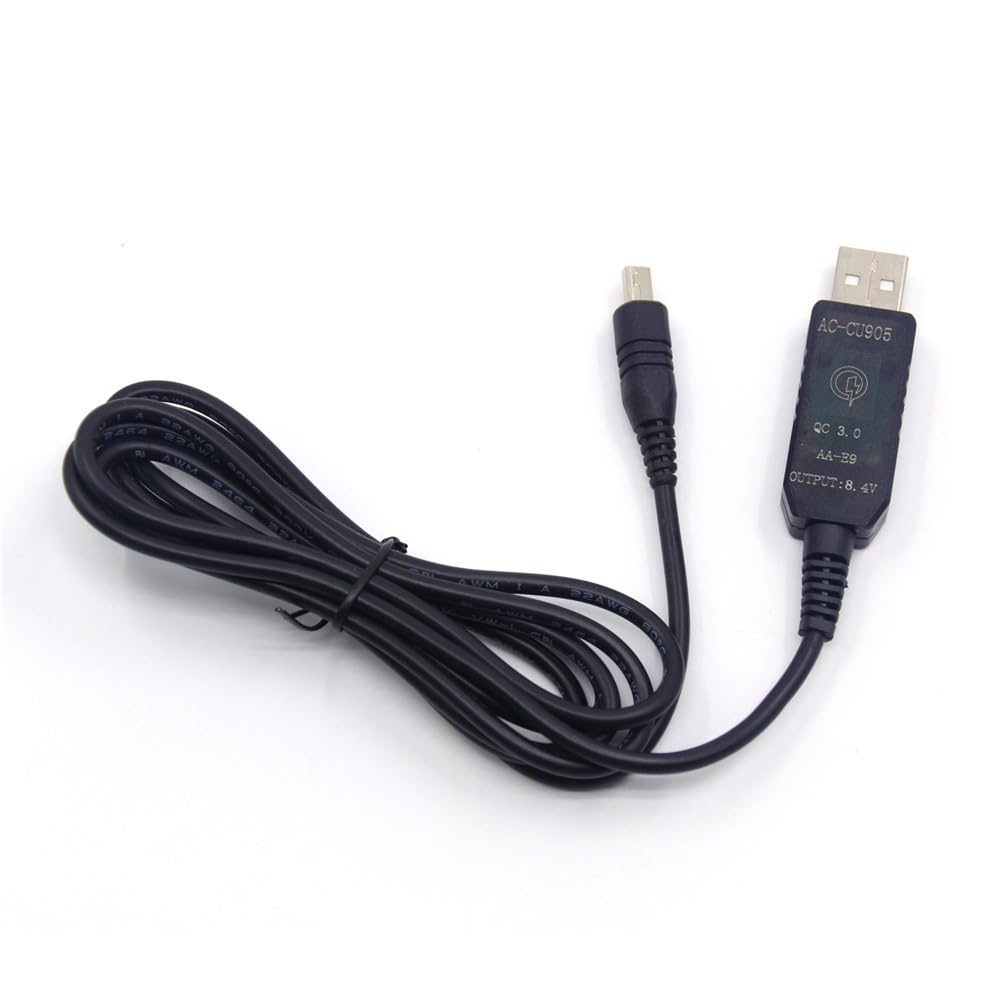 Adattatore USB QC3.0 Cavo DC per Samsung AA-E9 AA-E8 AA-E7 AA-E6A AD44-00101A 00091A VP-DX200(i) VP-DX2050 VP-DC175WB