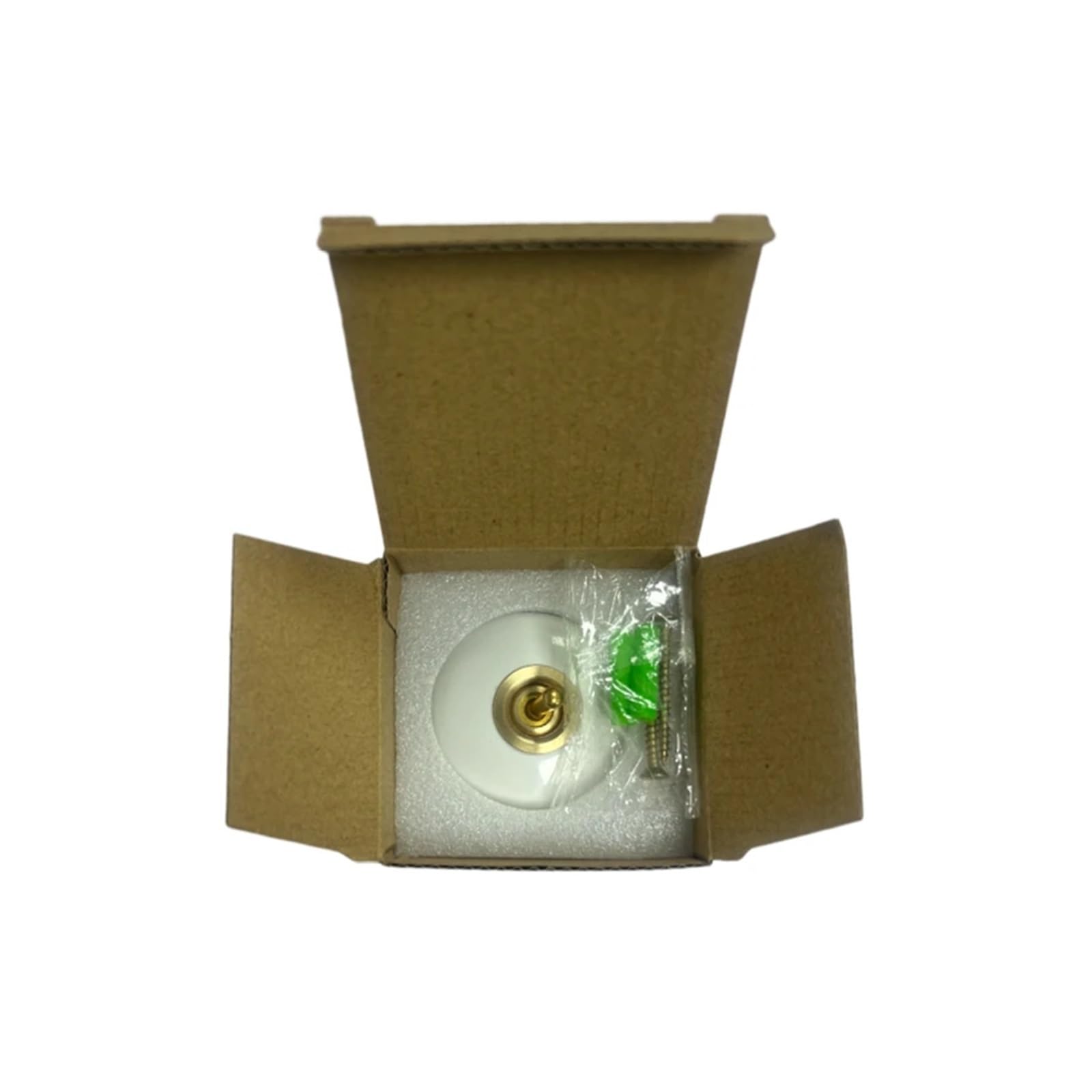 Interruptor de palanca redondo de cerámica, 1 vía, 2 vías, interruptor de luz de pared, palanca de latón, interruptor de pared ON-OFF(Copper 1 way)