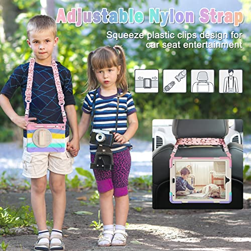 Braecn Ipad Case 9Th 8Th Generation 10.2 Inch 2021 2020, Heavy Duty Kids Case With Pencil Holder Screen Protector Pencil Cap Holder Hand Strap Carrying Strap For Ipad 7Th Gen 10.2 2019 -Colorful Pink… #TOP4