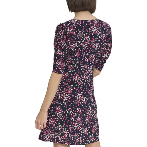Image of Tommy Hilfiger Women's 1 /2 Sleeve Boat Neck Cotton Shift Mini Dress