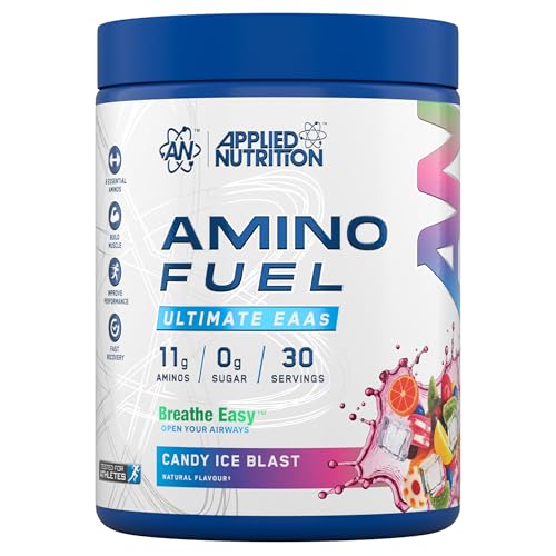 Applied Nutrition Amino Fuel - Amino Acids Supplement EAA Essential Amino Acids Powder Muscle Fuel & Recovery (390g - 30 Servings) (Candy Ice Blast) (New)