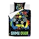 CINYE Gamepad Gamer Bettwäsche FüR Kinder Jungs Spieler Kinderbettwäsche 140x200 cm Jungen Mit 1 Kissenbezug 65×65 cm 3D Gedruckt Muster Mikrofaser Schwarz