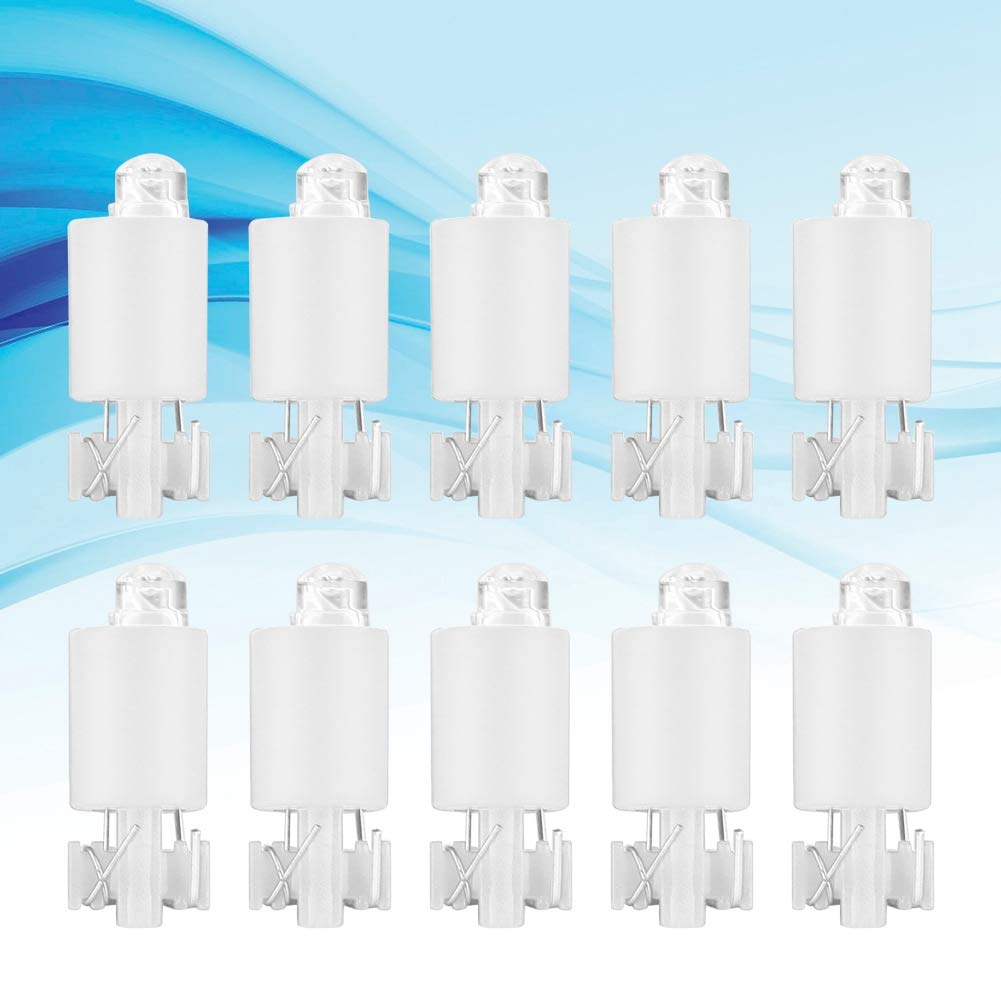 Bouton D'arcade, Accessoires de Bouton de Commutateur de Bouton de Jeu Vidéo D'arcade 10PCS avec la Lumière de LED, Résistance à l'usure Forte, équipée avec la Précision (Blanc)