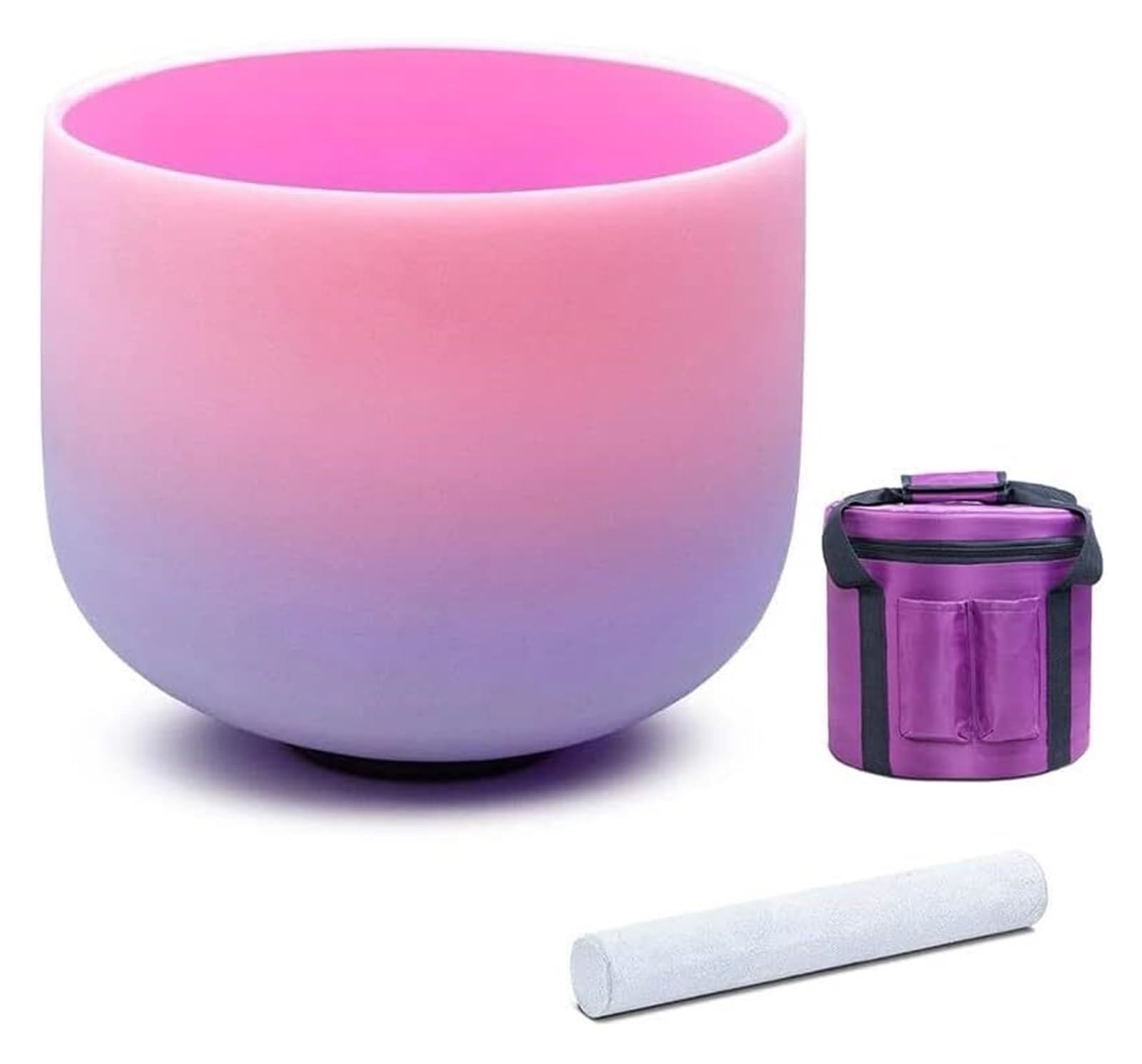SBCGFY Crystal Singing Bowl, 440Hz,Frosted for Yoga Meditation,Bowl+bag