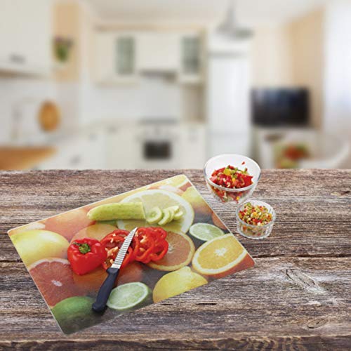Image of Glass Tray Chopping Board 1 Piece with Knife