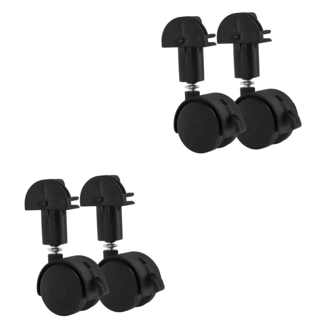 BESPORTBLE 4pcs Replacement Casters for Pet Cages Brake Twin Wheels Heavy Duty Pet Cage Wheels for Home Computer Desk Use