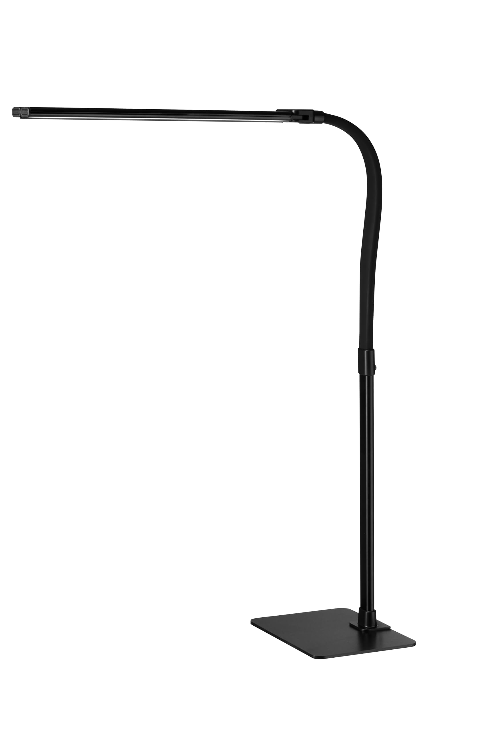 Alco-Albert - lampa biurkowa LED z zaciskiem, czarna | Z zaciskiem, płynną regulacją jasności i 5 temperaturami barwowymi do biura, domowego biura i nauki