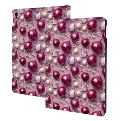 Compatible with iPad 9th/8th/7th Generation Case - Realistic Onion Print Compatible with iPad 10.2 Case, Folio Stand, Auto Wake/Sleep, Tablet Case Cover