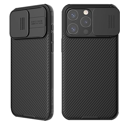 Image of Mangix for iPhone 15 Pro Case with Camera Cover,Slim Fit Thin Polycarbonate Protective Shockproof Cover with Slide Camera Cover, Upgraded Case for Apple iPhone (iPhone 15 Pro) Black