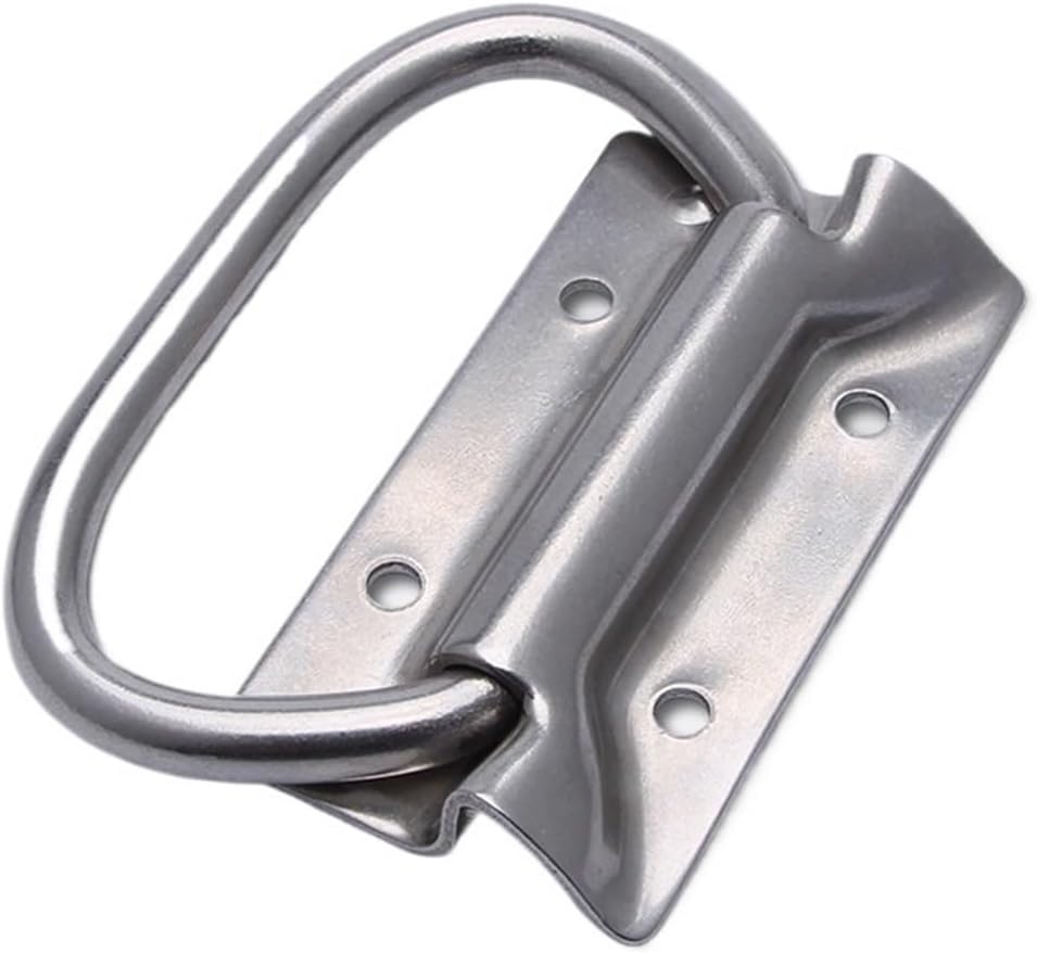 609 Tool Box Handle Box Ring Pull Handmade Stainless Steel Handle Small Container Iron Folding Handle(Iron)
