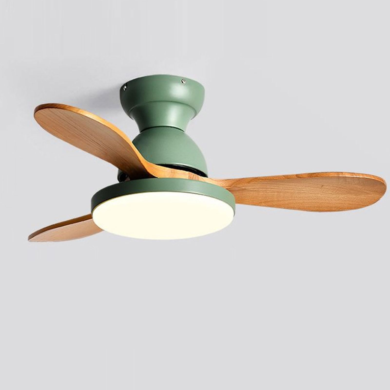 KXEcoLife Remote Mute Ceiling Fan Light 3 Speeds Timing with 60W LED Lights Lighting Modern Wood Blades for Dining Room Study Bedroom Living
