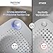 Holikme Drain Hair Catcher Shower Drain Cover, 2 Pack Silicone Drain Protector with 12 Detachable Suckers, Shower Drain Hair Trap for Tub,Bathroom,Kitchen,Bathtub,Basin, White/White