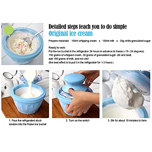 XYSQ Slush Maschine EIS, Double Eile Eimer Machen Köstliche Eiscreme Sorbets Und Gefrorene Joghurt Maker, Tragbarer… – Bild 7