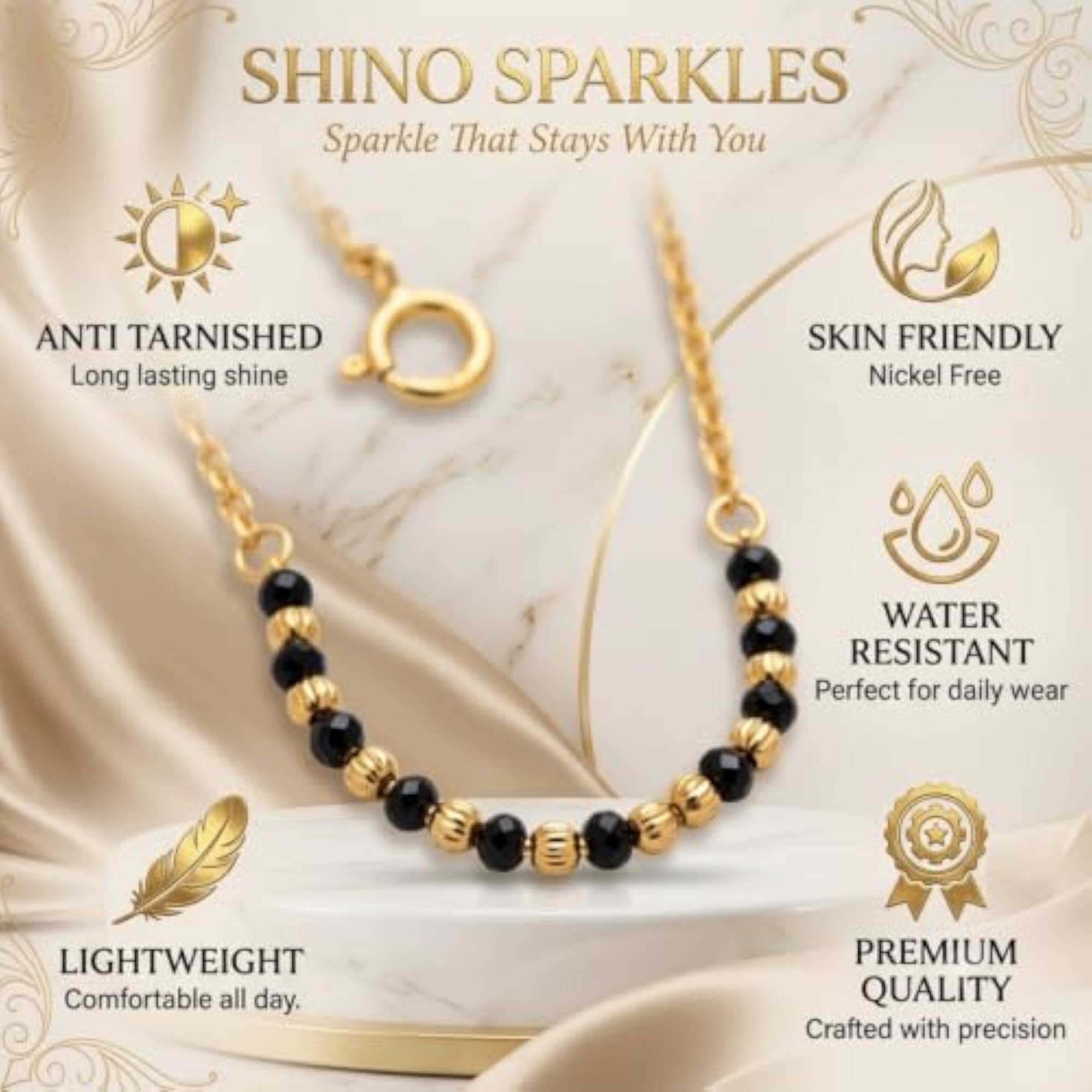 Plated Beads Mangalsutra, Elegant Design