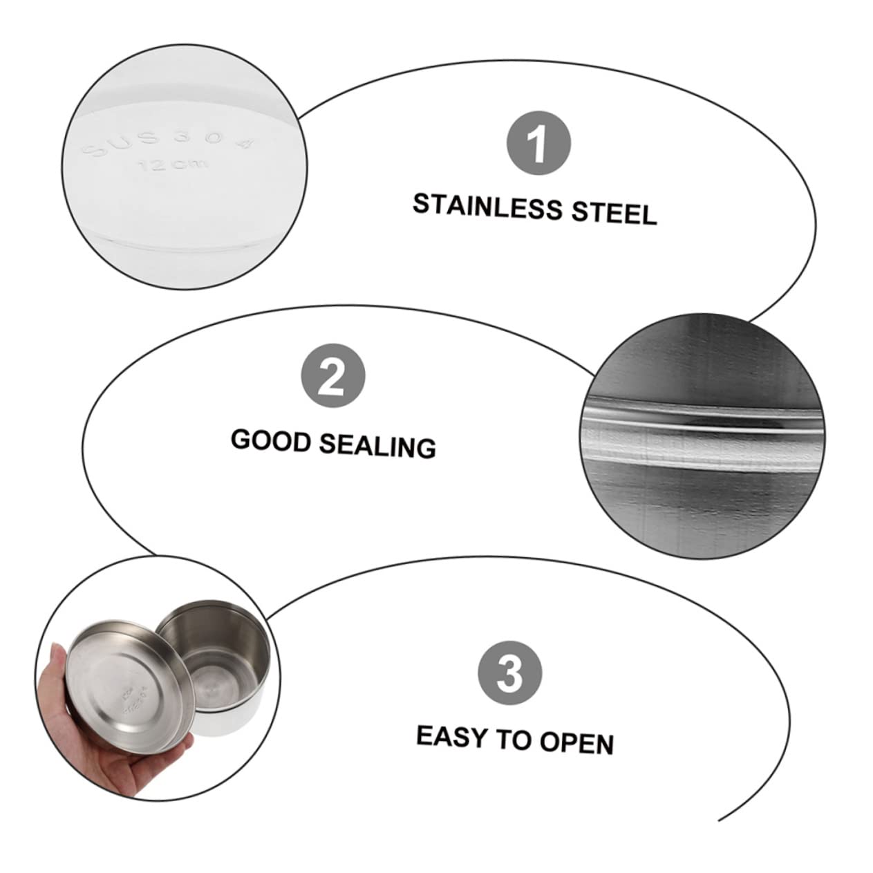 Salon Use Storage Jars Stainless Steel Dressing Storage Bottle Air Tight Gauze Jar for