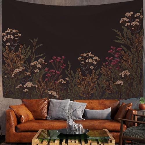 Tapiz de plantas herbáceas de 150x130cm ideal para renovar paredes vacías