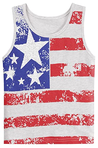 Little Hand Toddler Boys 4th of July Tank Tops Kids American Flag T-Shirts Patriotic Sleeveless Tees Summer Clothes 2-7 Years