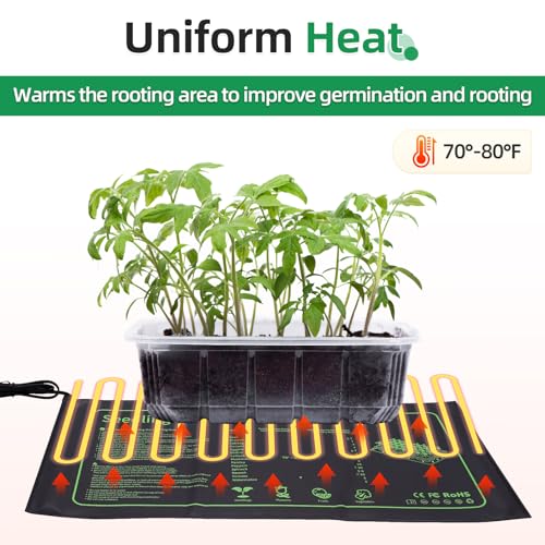 Tapis chauffant pour semis 20W imperméable hydroponique 25x52 cm - 6