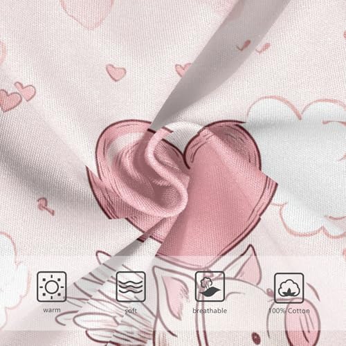 Wusikd Cute Pig Wings Boys' Underwear Cotton Heart Boys Briefs Soft Toddler Underwear 2T3