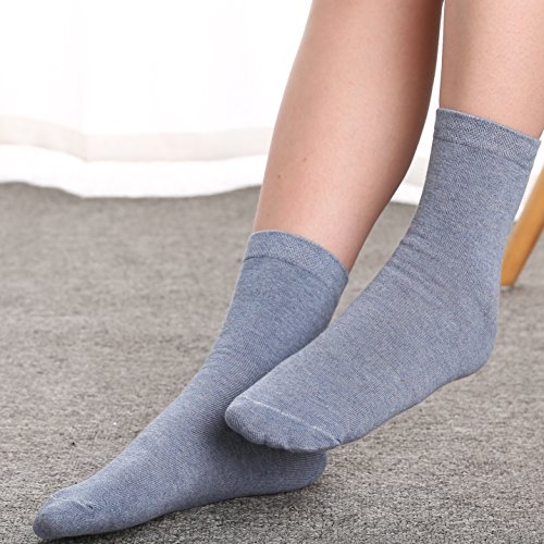 Image of K-LORRA Cotton Crew Socks For Women and Men 6 Pack | Travel Pack,Casual and Dress,Less Pressure,Holding Up Well,Colorfast,Skin Friendly
