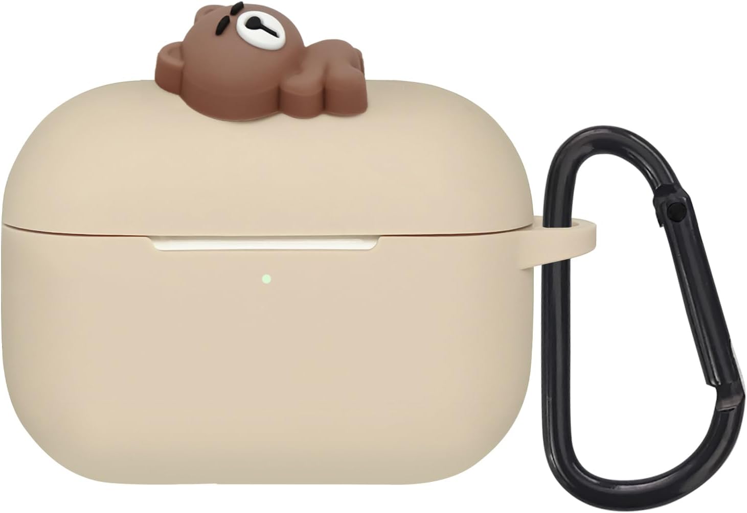 Wonhibo Cute Bear Airpod Pro Case for Women, Kawaii Silicone Animal Cover for Apple Airpod Pro 2019 with Keychain