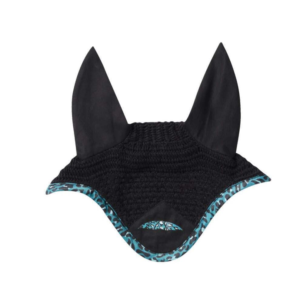 Bonnet à oreilles de cheval Weatherbeeta Prime Luxe turquoise vif pour grand cheval