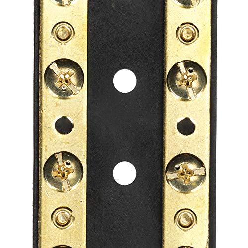 Seachoice Terminal Block, 4-Gang, Plastic Base With Brass Hardware #TOP5