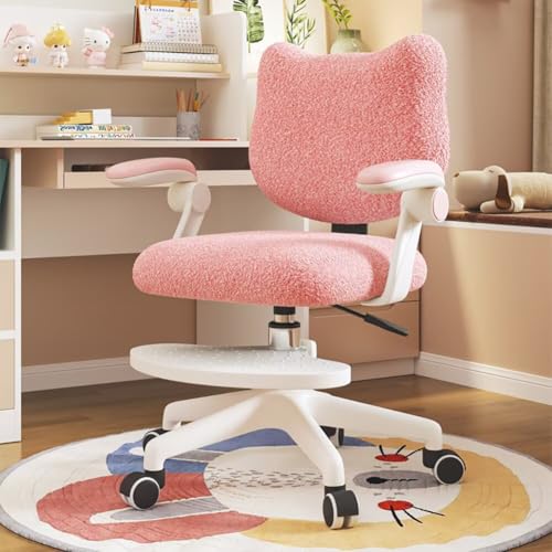 学習椅子 勉強椅子 学習チェア デスクチェア（書桌椅） 子供 小学生 中学生 高中生 高さ調節（座面 40-50cm） 足置き付き（20-25cm 調節） SGS 認証防爆ガススプリング PU 静音キャスター 高反発スポンジ座面 アームレスト収納式 勉強机に適合