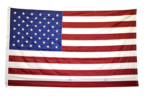 Shop72 American Flag Sewn Stripes, Embroidered Stars Brass Grommets - Oxford Nylon 240D Flag Us Flags For Indoors Outdoor #TOP1