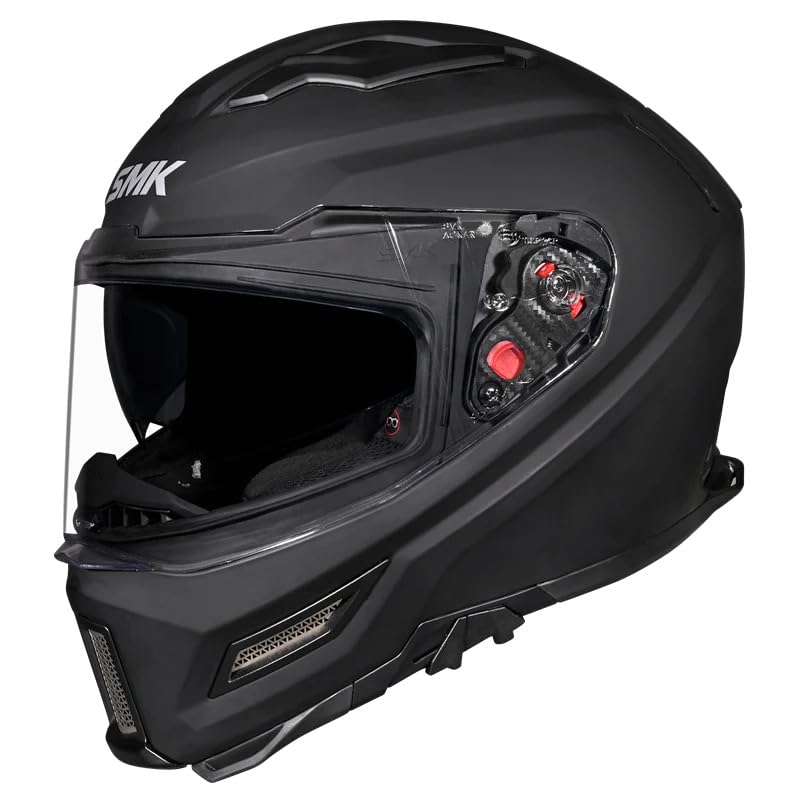 Image of SMK Agnar Full Face Helmet, Dual Visor, Clear Pinlock 70 Ready, ISI , Dot & Ece 22.06 Certified
