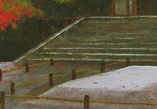 Amazon.co.jp: 清水信行『秋の法然院(P10号)』日本画 風景画 紅葉 京都