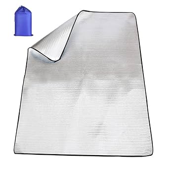 Amazon | HWSHOW 銀マット アルミシート キャンプ 用 断熱 冬
