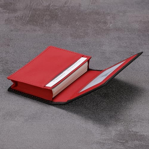Image of HISCOW Business Card Holder with Large Compartment - Full Grain Leather